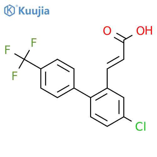 3-(4-Chloro-4'-(trifluoromethyl)biphenyl-2-yl)-acrylic acid structure