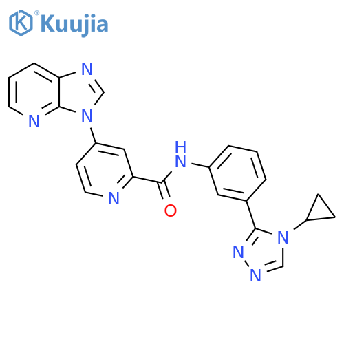 N-(3-(4-cyclopropyl-4H-1,2,4-triazol-3-yl)phenyl)-4-(3H-imidazo[4,5-b]pyridin-3-yl)picolinamide structure