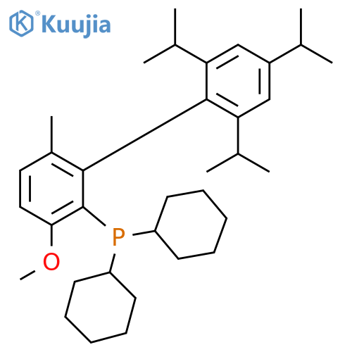 Phosphine, dicyclohexyl[3-methoxy-6-methyl-2',4',6'-tris(1-methylethyl)[1,1'-biphenyl]-2-yl]- structure