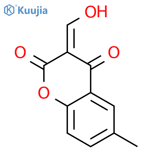3-(hydroxymethylidene)-6-methylchromene-2,4-dione structure