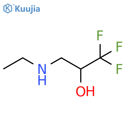 3-(ethylamino)-1,1,1-trifluoropropan-2-ol structure