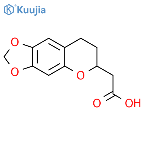 7,8-Dihydro-6H-[1,3]dioxolo[4,5-g]chromen-6-ylacetic acid structure