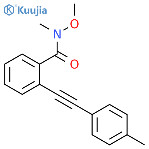 Benzamide, N-methoxy-N-methyl-2-[2-(4-methylphenyl)ethynyl]- structure