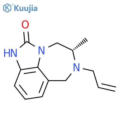 Imidazo[4,5,1-jk][1,4]benzodiazepin-2(1H)-one,4,5,6,7-tetrahydro-5-methyl-6-(2-propen-1-yl)-, (5S)- structure
