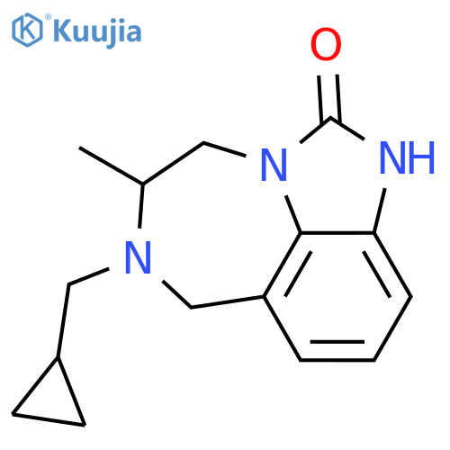 6-(cyclopropylmethyl)-5-methyl-4,5,6,7-tetrahydroimidazo[4,5,1-jk][1,4]benzodiazepin-2(1H)-one structure