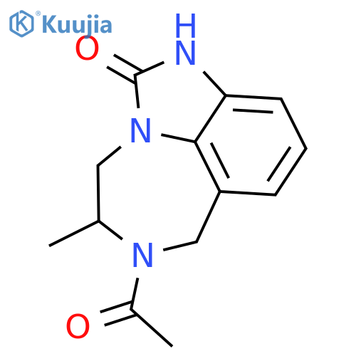 Imidazo[4,5,1-jk][1,4]benzodiazepin-2(1H)-one,6-acetyl-4,5,6,7-tetrahydro-5-methyl- structure