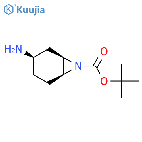 tert-butyl (1R,3R,6S)-3-amino-7-azabicyclo[4.1.0]heptane-7-carboxylate structure
