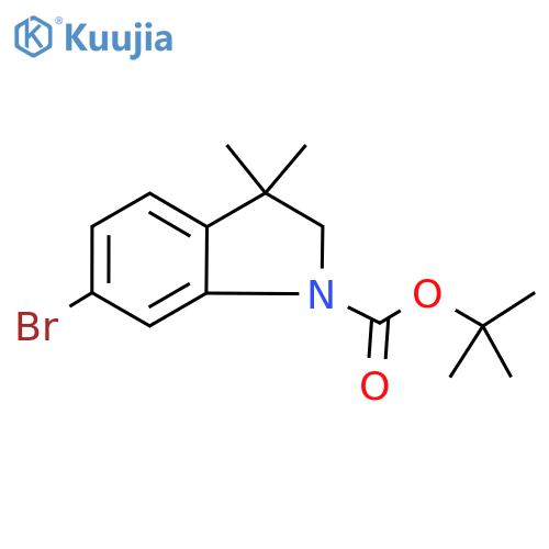 tert-butyl 6-bromo-3,3-dimethyl-2,3-dihydro-1H-indole-1-carboxylate structure