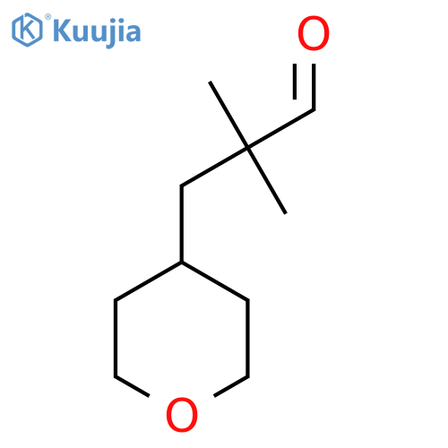 2,2-Dimethyl-3-(oxan-4-yl)propanal structure