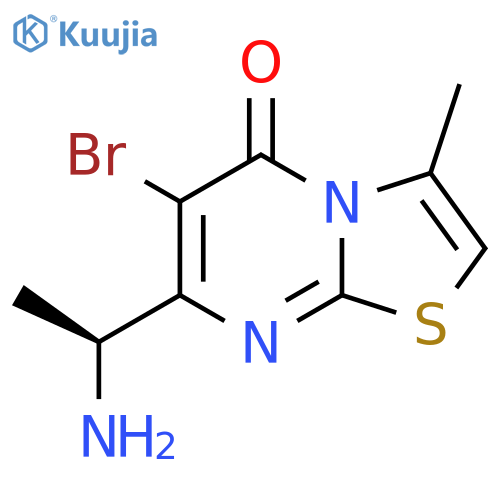 7-[(1S)-1-aminoethyl]-6-bromo-3-methyl-5H-[1,3]thiazolo[3,2-a]pyrimidin-5-one structure