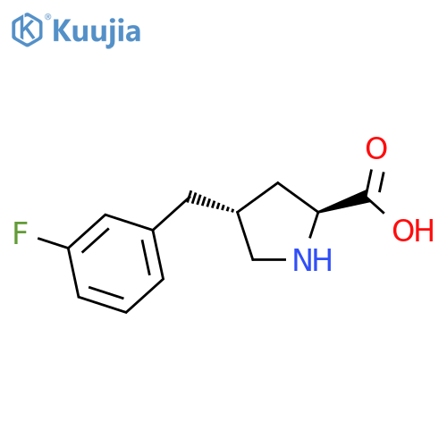 (2S,4R)-4-(3-Fluorobenzyl)pyrrolidine-2-carboxylic acid structure