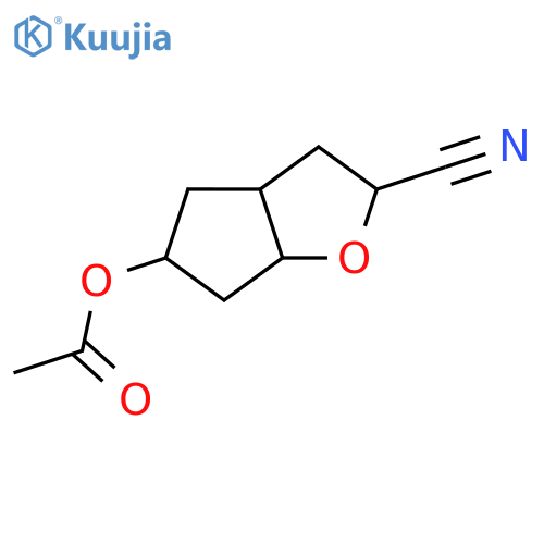 2H-Cyclopenta[b]furan-2-carbonitrile,5-(acetyloxy)hexahydro-(9CI) structure