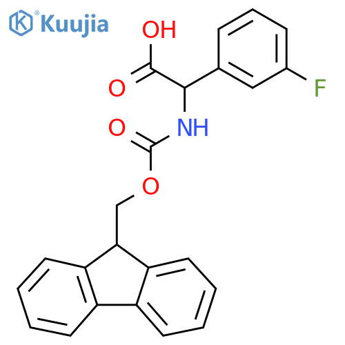 2-({(9H-fluoren-9-yl)methoxycarbonyl}amino)-2-(3-fluorophenyl)acetic acid structure