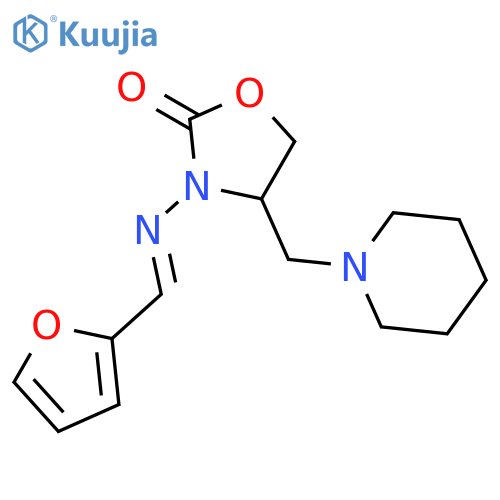 2-Oxazolidinone,3-[(2-furanylmethylene)amino]-4-(1-piperidinylmethyl)- structure