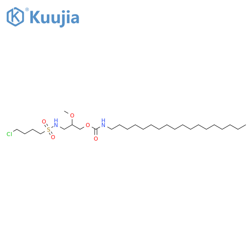 Carbamic acid, octadecyl-,3-[[(4-chlorobutyl)sulfonyl]amino]-2-methoxypropyl ester structure