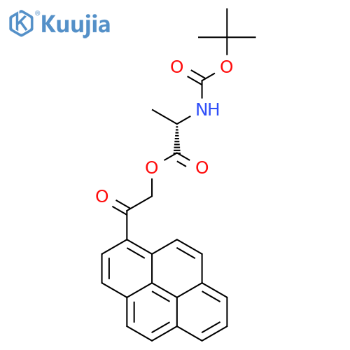 tert-butyl (S)-1-((2-oxo-2-(pyren-3-yl)ethoxy)carbonyl)ethylcarbamate structure