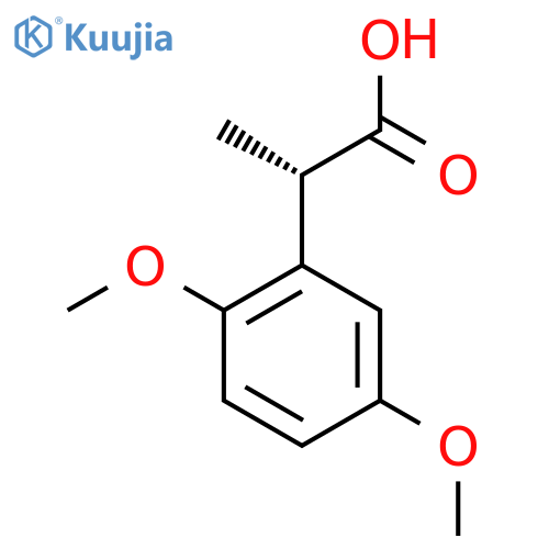 (2S)-2-(2,5-dimethoxyphenyl)propanoic acid structure