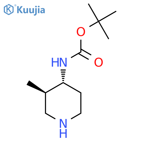tert-butyl N-[(3R,4R)-3-methyl-4-piperidyl]carbamate structure