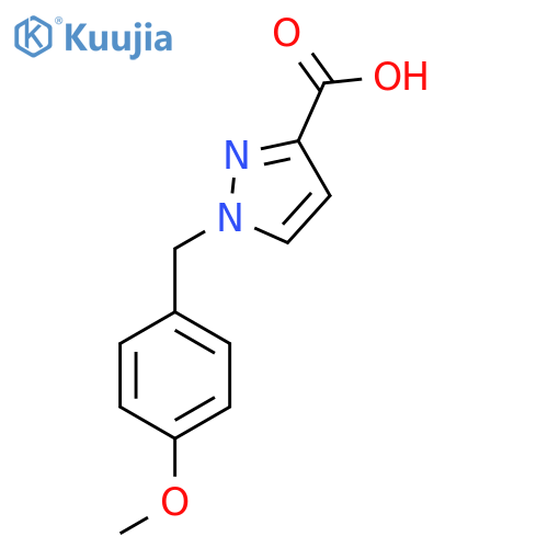1-(4-Methoxybenzyl)-1H-pyrazole-3-carboxylic acid structure