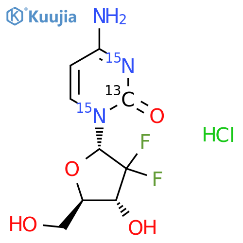 Gemcitabine-13C,15N2 Hydrochloride structure