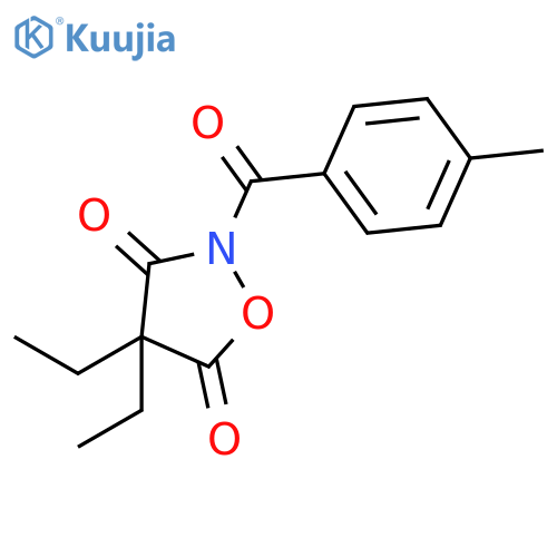 3,5-Isoxazolidinedione, 4,4-diethyl-2-(4-methylbenzoyl)- structure