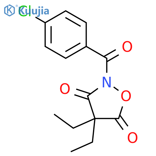 3,5-ISOXAZOLIDINEDIONE, 2-(4-CHLOROBENZOYL)-4,4-DIETHYL- structure