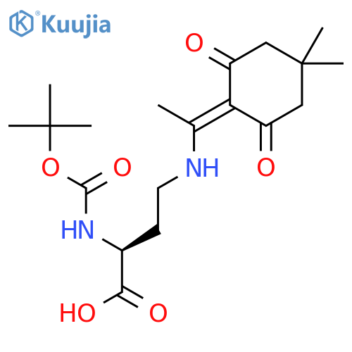 N-alpha-Boc-Ngamma-(4,4-dimethyl-2,6-dioxocyclohex-1-ylidene)ethyl-L-2,4-diaminobutyric acid structure