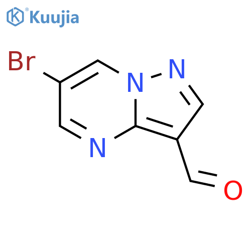 6-bromopyrazolo[1,5-a]pyrimidine-3-carbaldehyde structure