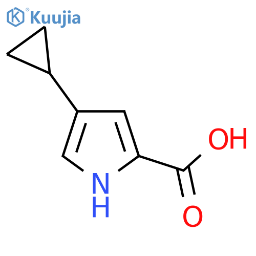 1H-Pyrrole-2-carboxylic acid, 4-cyclopropyl- structure