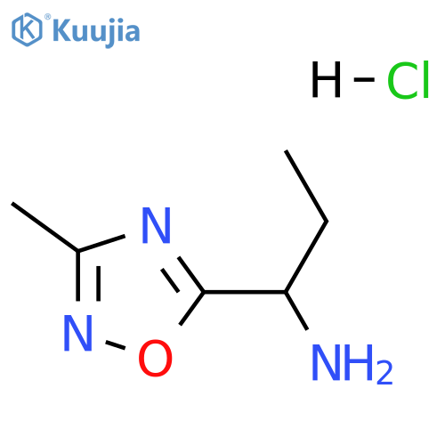 [1-(3-methyl-1,2,4-oxadiazol-5-yl)propyl]amine hydrochloride structure