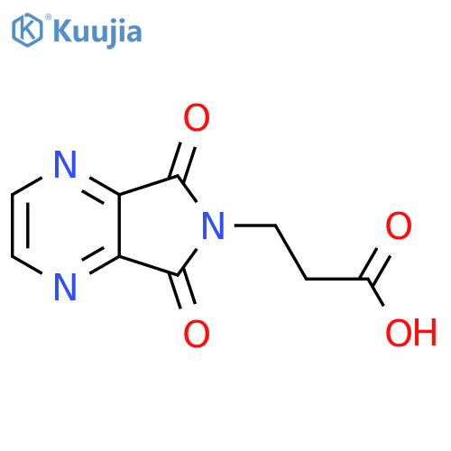 3-{5,7-Dioxo-5H,6H,7H-pyrrolo[3,4-b]pyrazin-6-yl}propanoic acid structure
