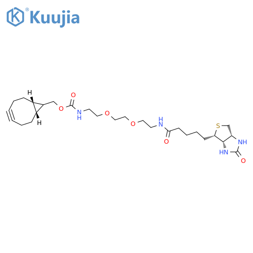 8-(+)-biotinylamino-3,6-dioxa-octyl (1R,8S,9s)-bicyclo[6.1.0]non-4-yn-9-ylm ethyl carbamate structure