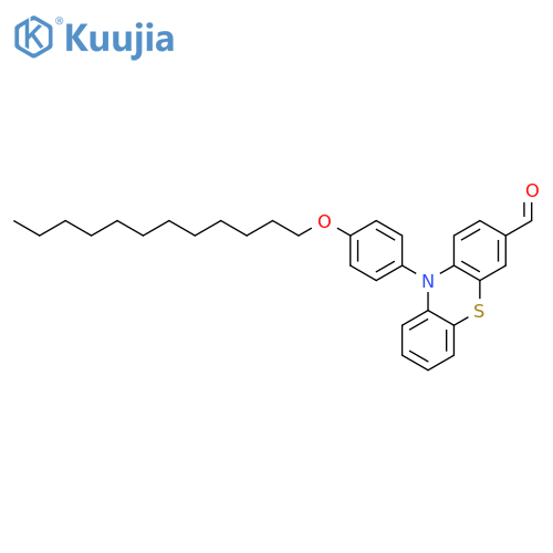 10H-Phenothiazine-3-carboxaldehyde, 10-[4-(dodecyloxy)phenyl]- structure