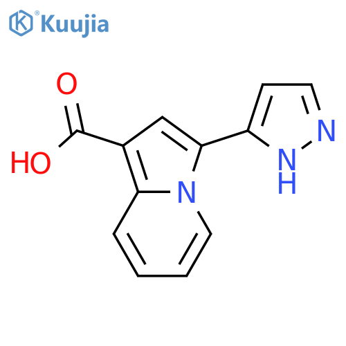 3-(1H-Pyrazol-5-yl)indolizine-1-carboxylic Acid structure