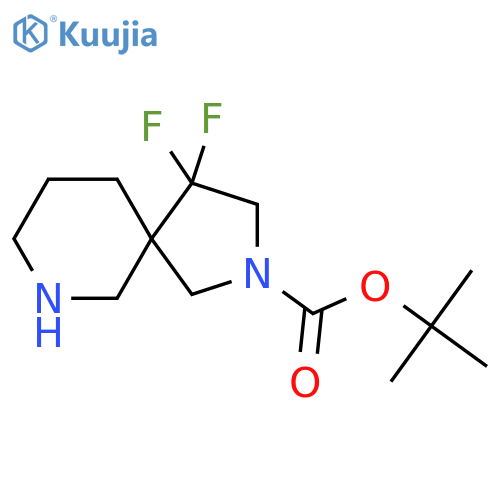 tert-butyl 4,4-difluoro-2,7-diazaspiro[4.5]decane-2-carboxylate structure