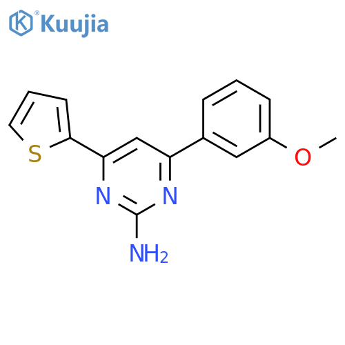 4-(3-Methoxyphenyl)-6-(thiophen-2-yl)pyrimidin-2-amine structure