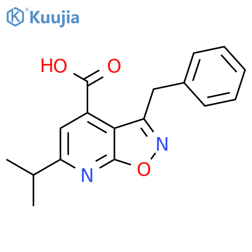 3-Benzyl-6-isopropylisoxazolo[5,4-b]pyridine-4-carboxylicacid structure