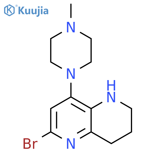 6-Bromo-8-(4-methylpiperazin-1-yl)-1,2,3,4-tetrahydro-1,5-naphthyridine structure