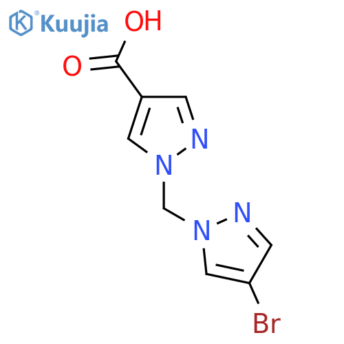 1-(4-Bromo-pyrazol-1-ylmethyl)-1H-pyrazole-4-carboxylic acid structure