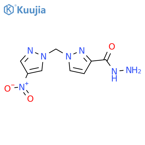 1-(4-nitro-1H-pyrazol-1-yl)methyl-1H-pyrazole-3-carbohydrazide structure