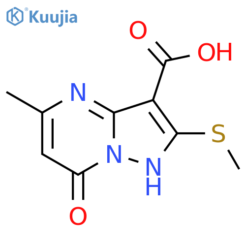 5-Methyl-2-(methylthio)-7-oxo-4,7-dihydropyrazolo[1,5-a]pyrimidine-3-carboxylic acid structure