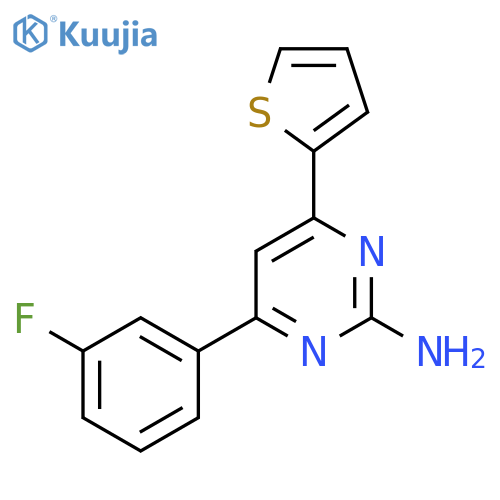 4-(3-Fluorophenyl)-6-(thiophen-2-yl)pyrimidin-2-amine structure