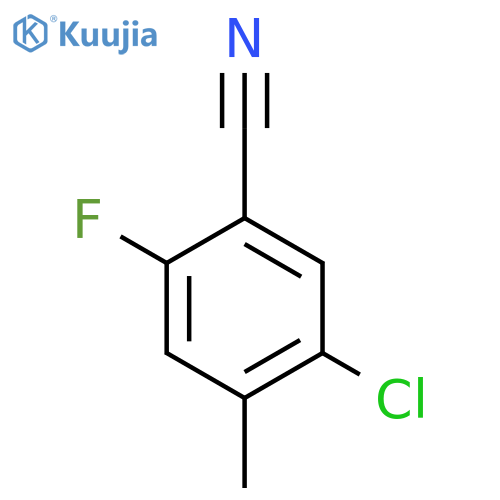 5-Chloro-2-fluoro-4-methylbenzonitrile structure