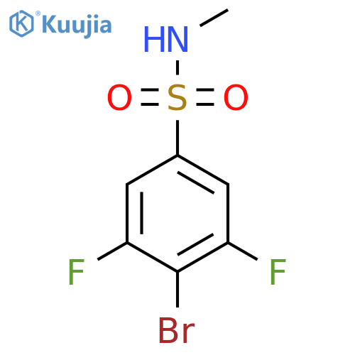 4-Bromo-3,5-difluoro-n-methylbenzene-1-sulfonamide structure