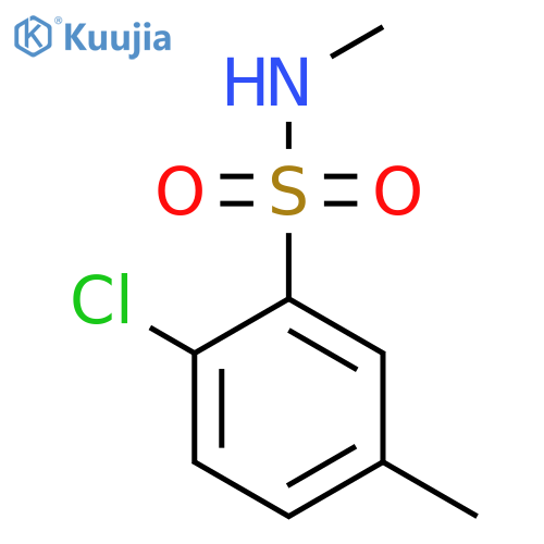 2-Chloro-n,5-dimethylbenzene-1-sulfonamide structure