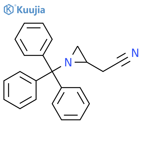2-(1-Tritylaziridin-2-yl)acetonitrile structure