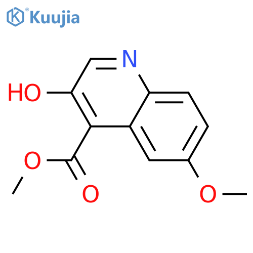 Methyl 3-hydroxy-6-methoxyquinoline-4-carboxylate structure