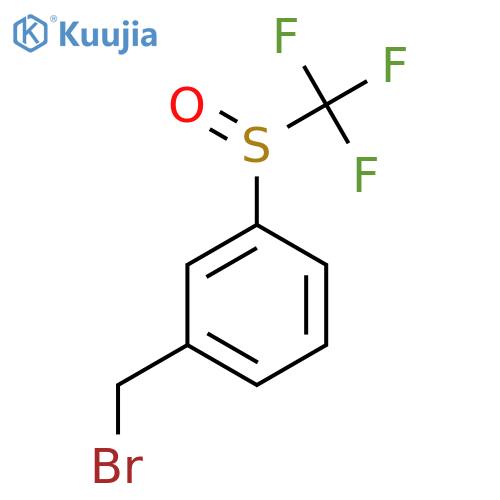 1-(bromomethyl)-3-trifluoromethanesulfinylbenzene structure