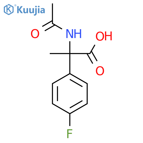 2-acetamido-2-(4-fluorophenyl)propanoic acid structure