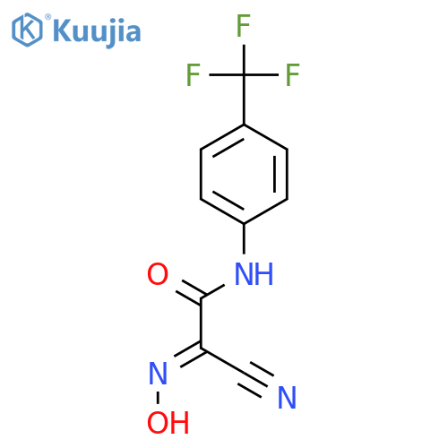 (E)-{4-(trifluoromethyl)phenylcarbamoyl}methanecarbonimidoyl cyanide structure